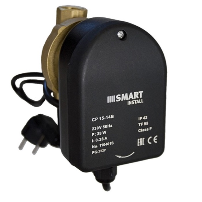 Насос циркуляционный для ГВС Smart Install CP 15-14B 85мм 28Вт 1x230В 50Гц (110401S)